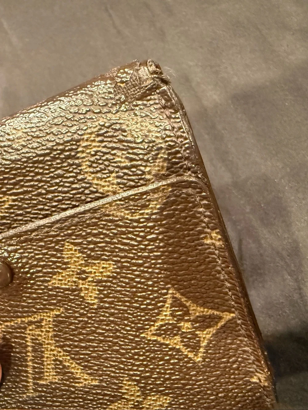 Authentic Louis Vuitton Monogram Compact Bifold Wallet Snap Closure + COA